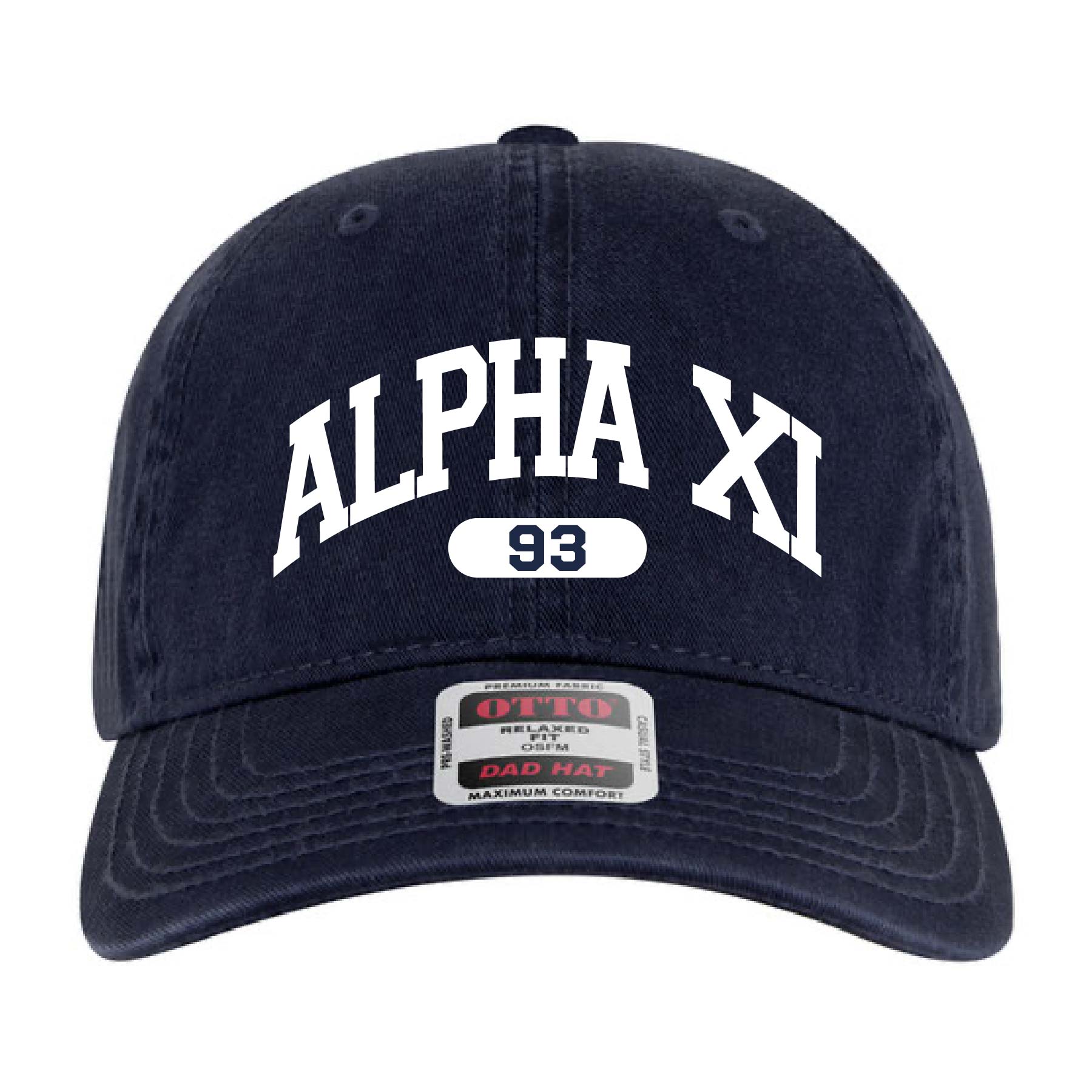 Ali & Ariel Navy Collegiate Sports Dad Hat Alpha Xi Delta