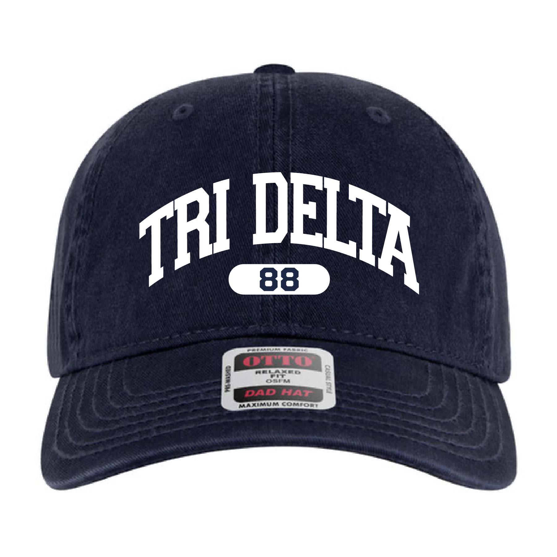 Ali & Ariel Navy Collegiate Sports Dad Hat Delta Delta Delta