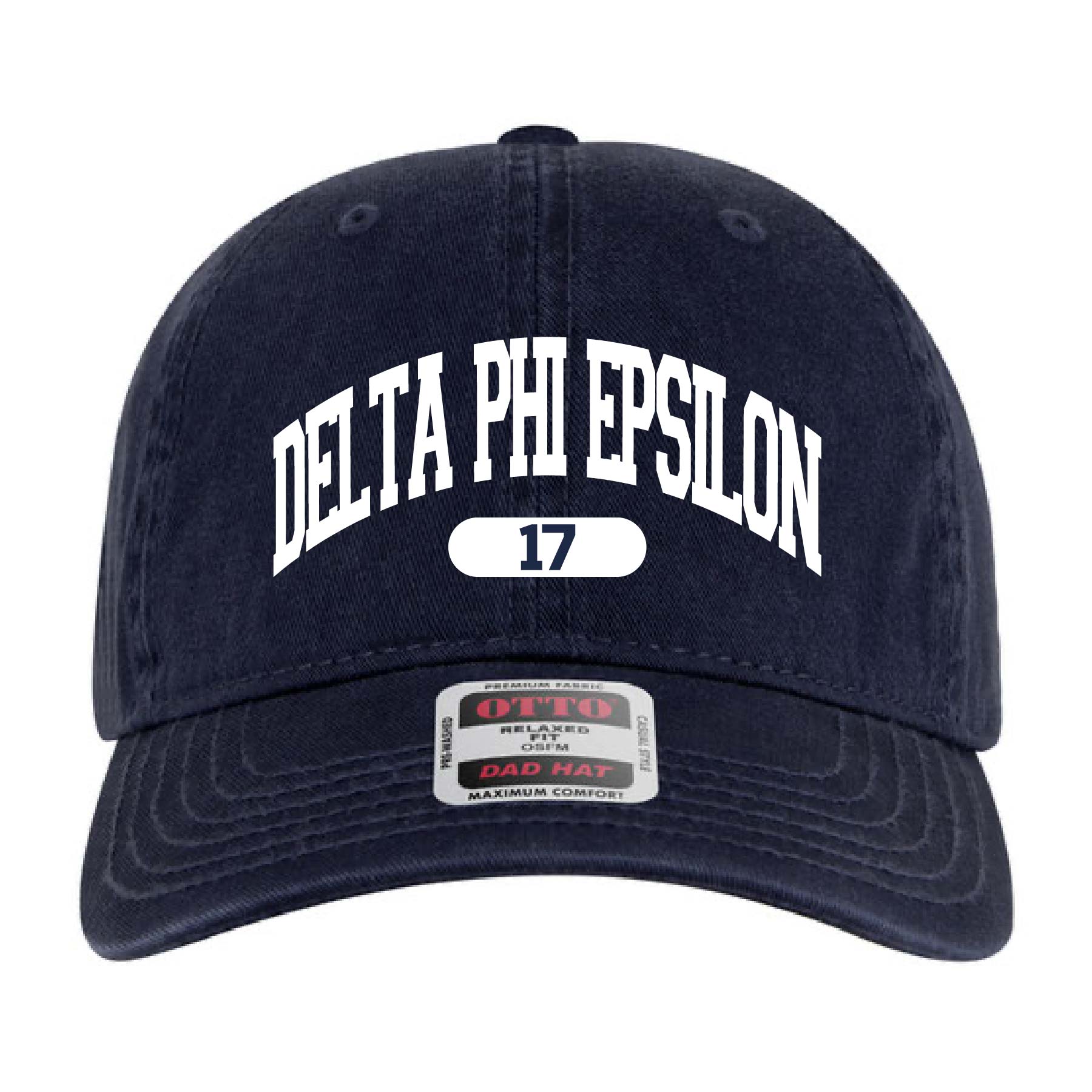 Ali & Ariel Navy Collegiate Sports Dad Hat Delta Phi Epsilon