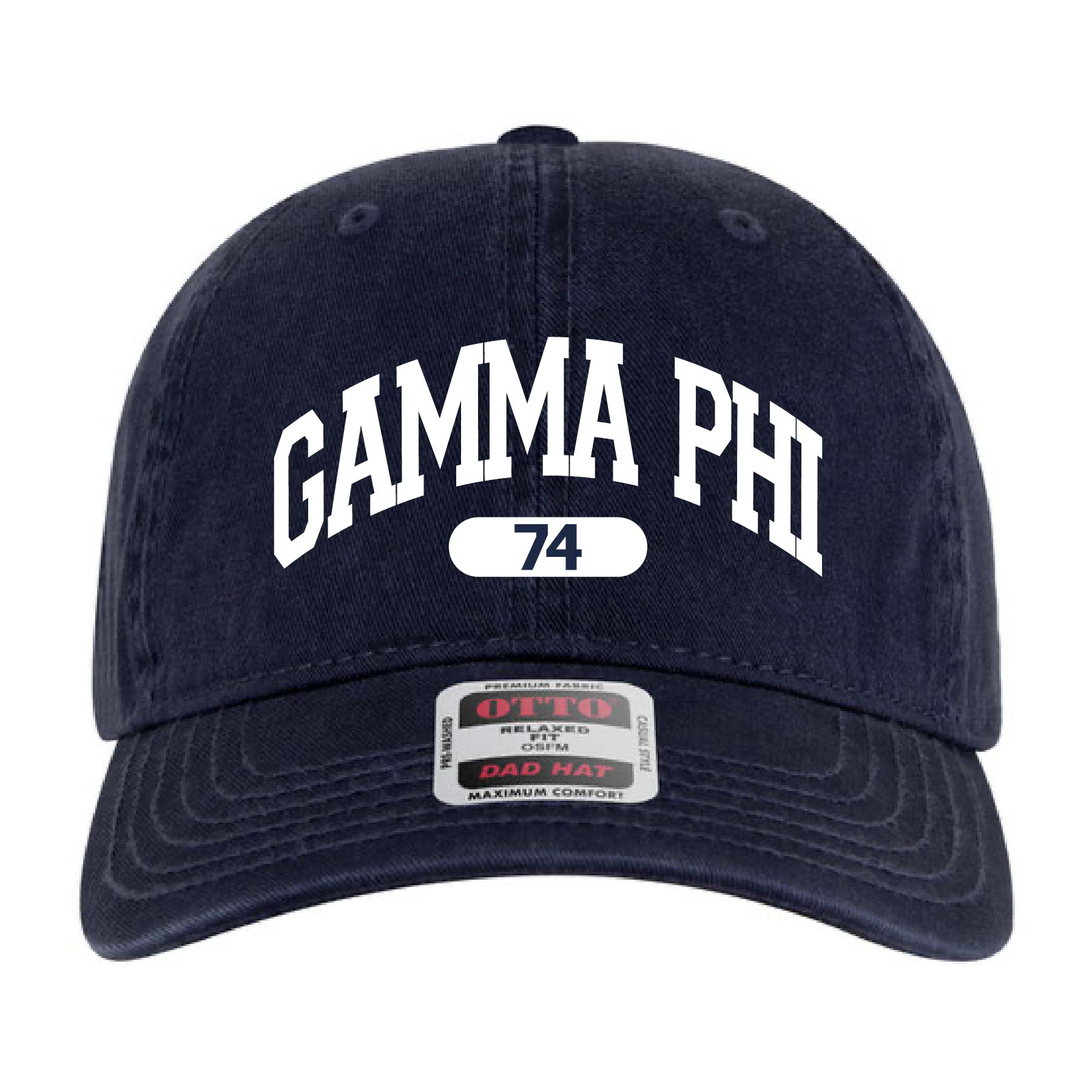 Ali & Ariel Navy Collegiate Sports Dad Hat Gamma Phi Beta
