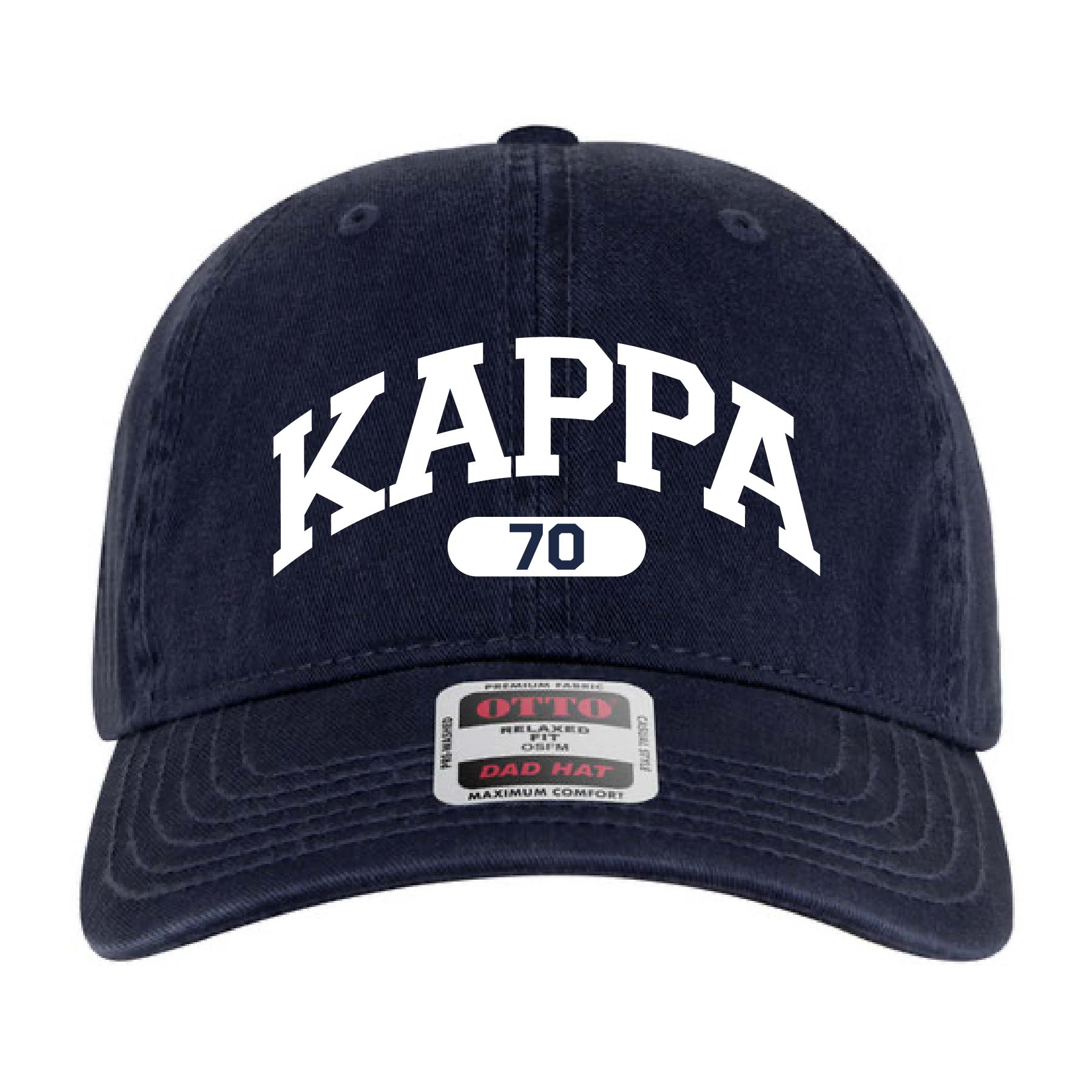Ali & Ariel Navy Collegiate Sports Dad Hat Kappa Kappa Gamma