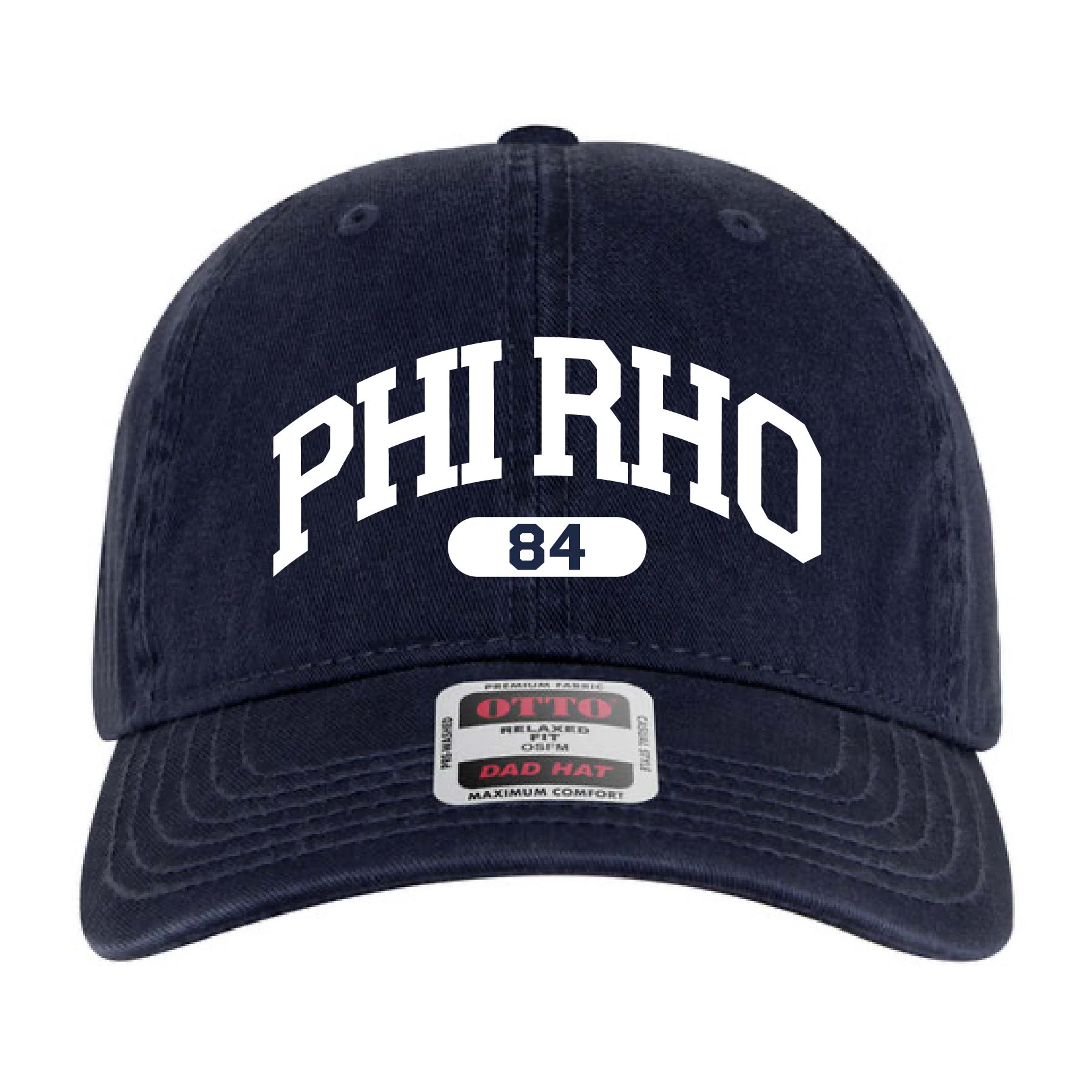 Ali & Ariel Navy Collegiate Sports Dad Hat Phi Sigma Rho