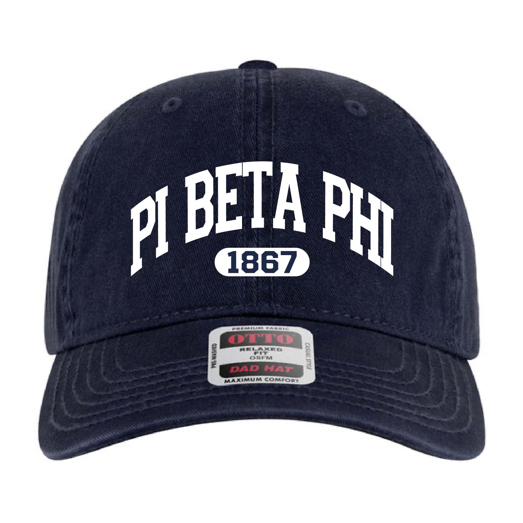 Ali & Ariel Navy Collegiate Sports Dad Hat Pi Beta Phi