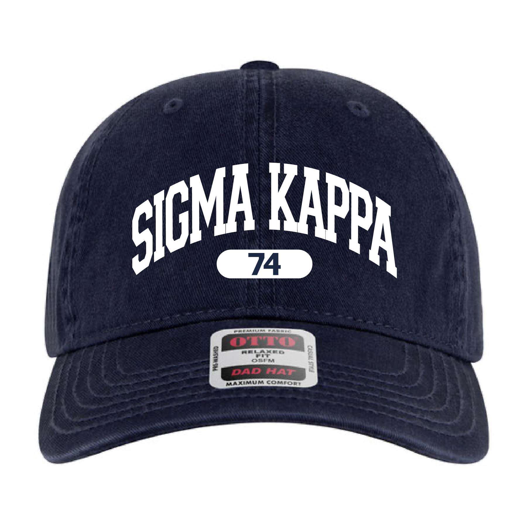 Ali & Ariel Navy Collegiate Sports Dad Hat Sigma Kappa