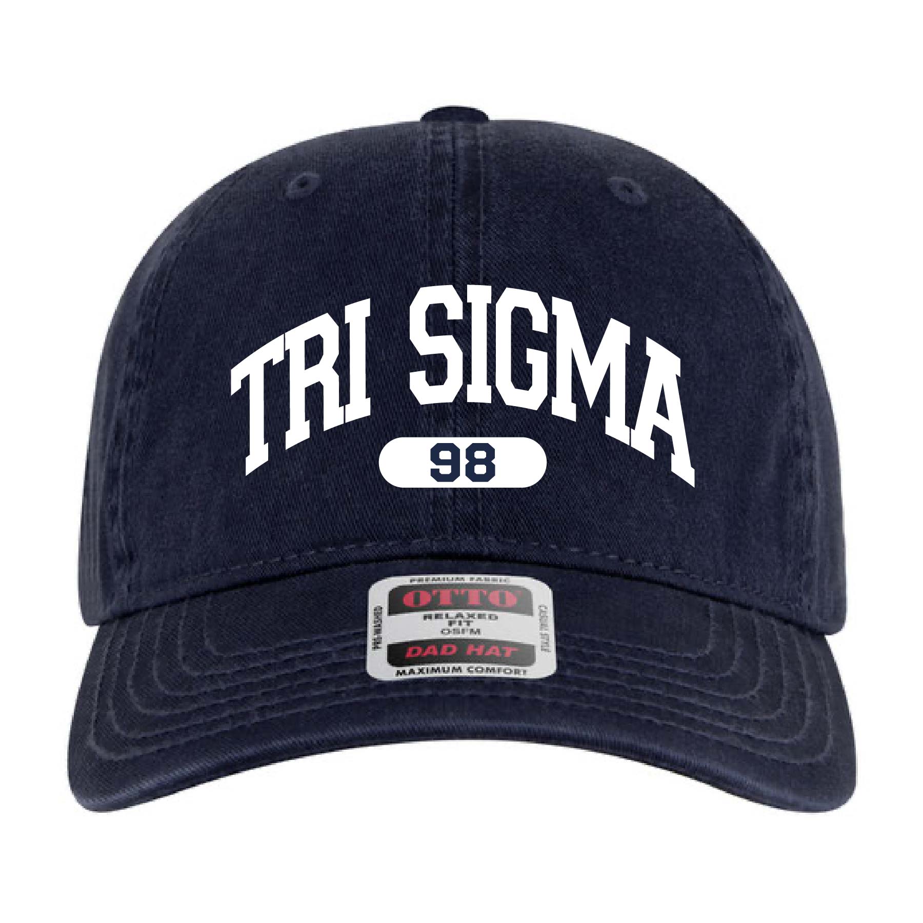 Ali & Ariel Navy Collegiate Sports Dad Hat Sigma Sigma Sigma