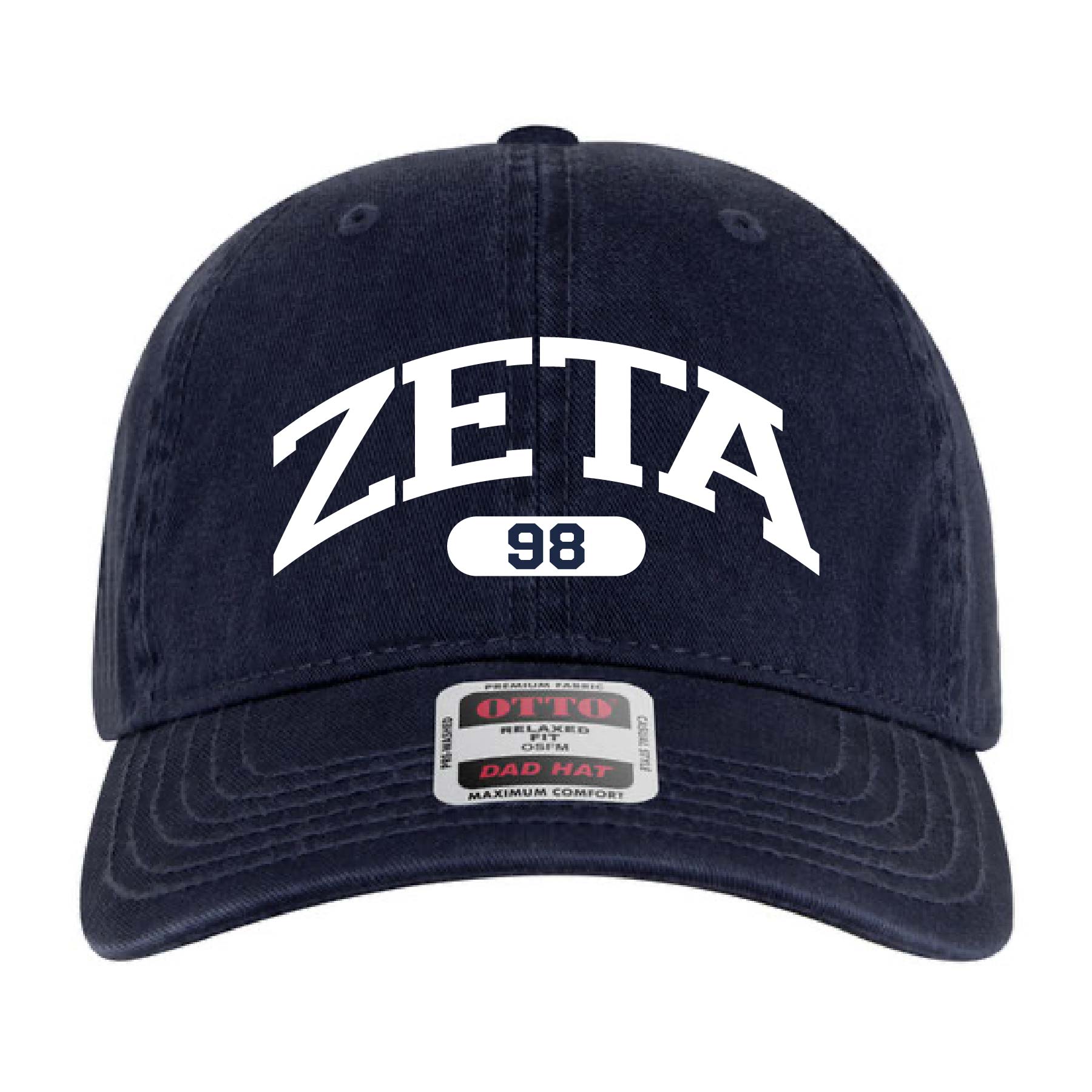 Ali & Ariel Navy Collegiate Sports Dad Hat Zeta Tau Alpha