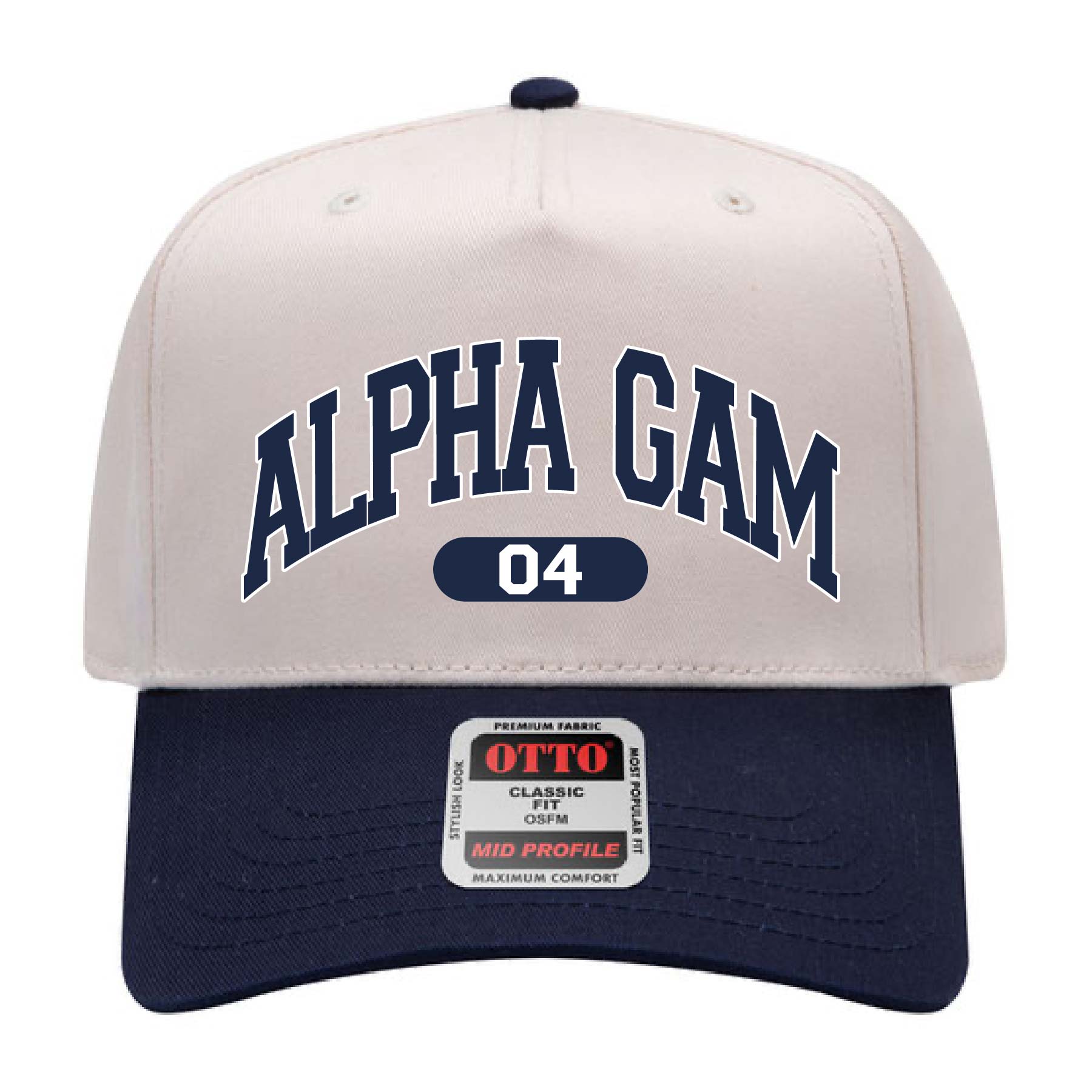 Ali & Ariel Navy Collegiate Sports Hat Alpha Gamma Delta