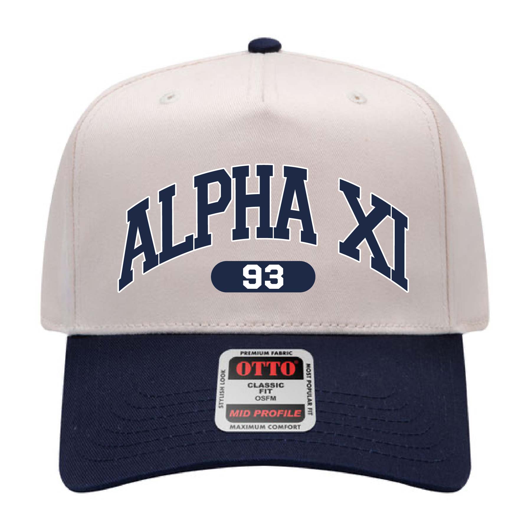 Ali & Ariel Navy Collegiate Sports Hat Alpha Xi Delta