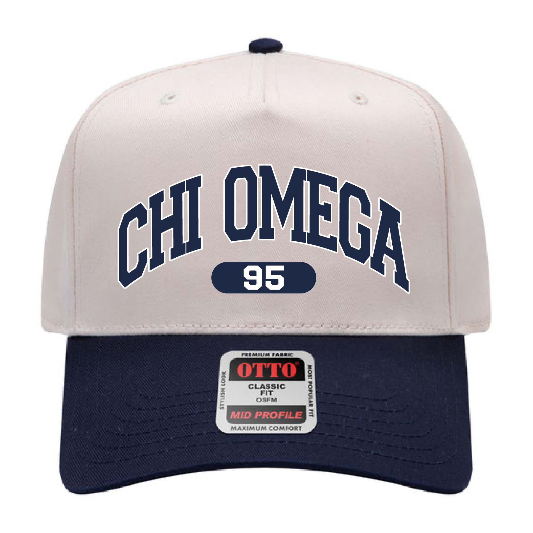 Ali & Ariel Navy Collegiate Sports Hat Chi Omega