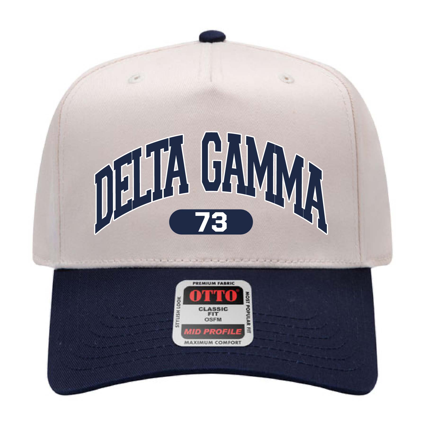 Ali & Ariel Navy Collegiate Sports Hat Delta Gamma