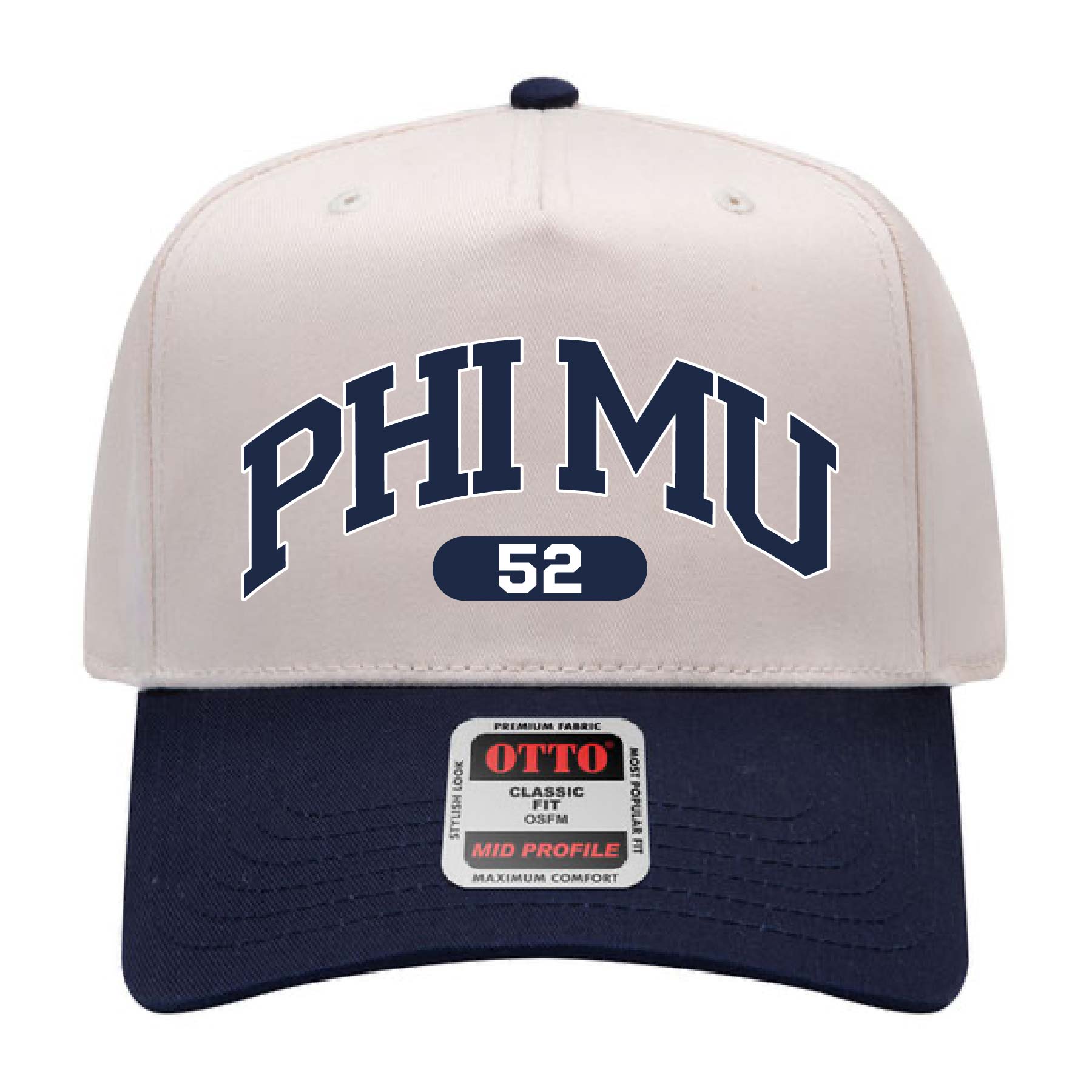 Ali & Ariel Navy Collegiate Sports Hat Phi Mu