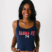 Ali & Ariel Navy Collegiate Tank Top