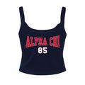 Ali & Ariel Navy Collegiate Tank Top Alpha Chi Omega / XS