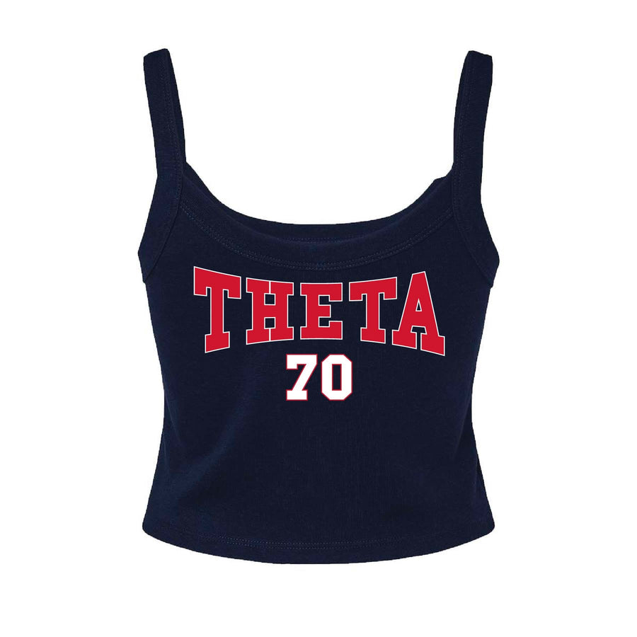 Ali & Ariel Navy Collegiate Tank Top Kappa Alpha Theta / XS