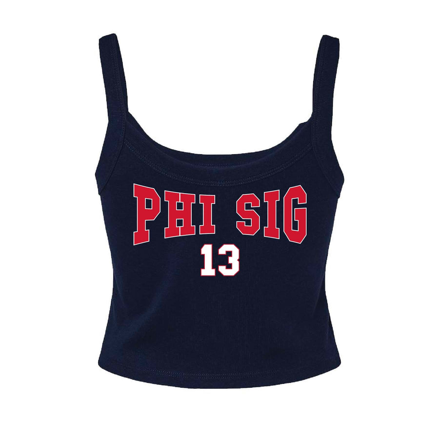 Ali & Ariel Navy Collegiate Tank Top Phi Sigma Sigma / XS