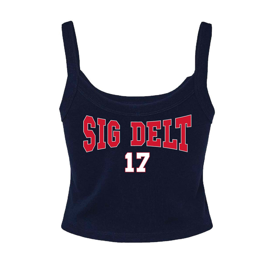 Ali & Ariel Navy Collegiate Tank Top Sigma Delta Tau / XS