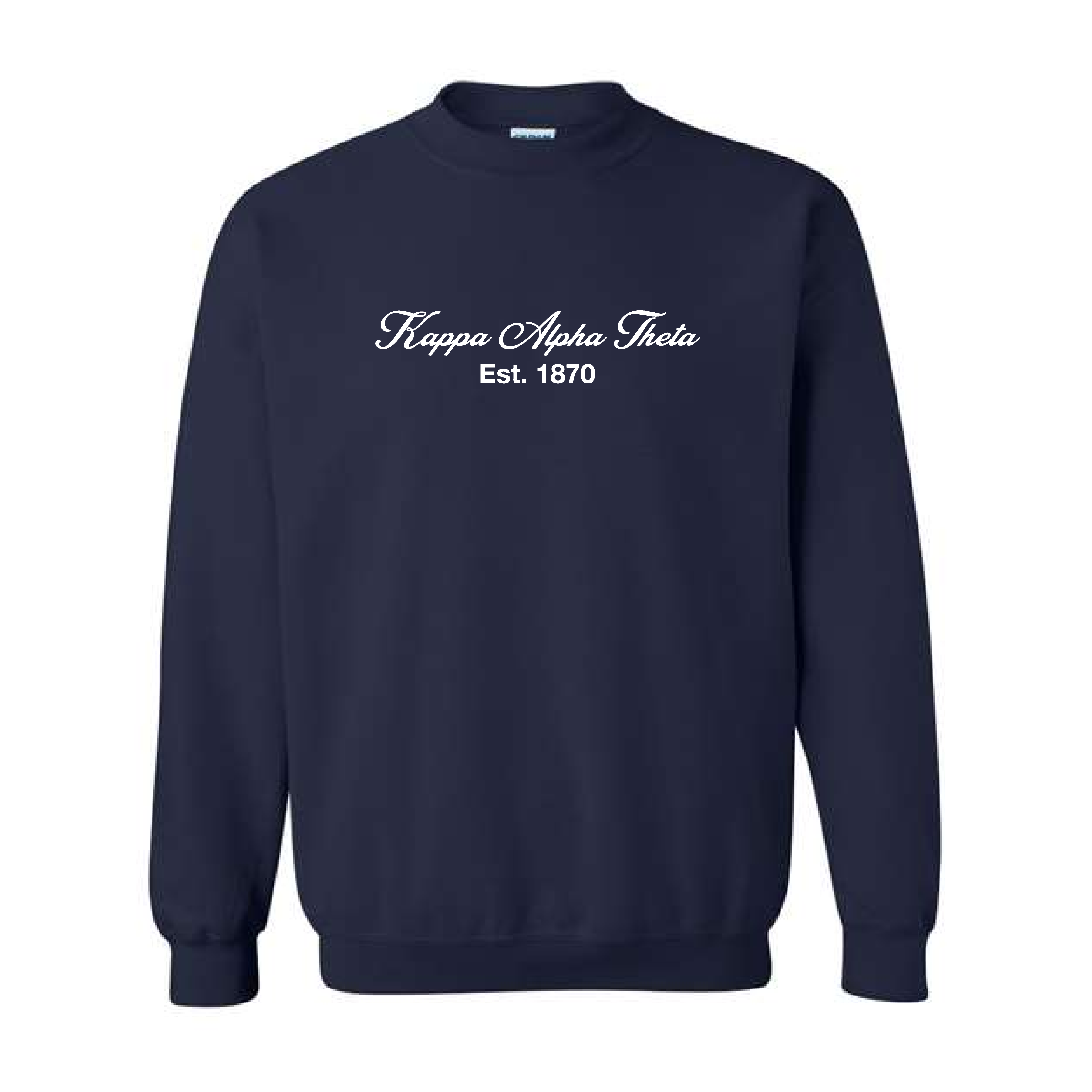 Ali & Ariel Navy Embroidered Crewneck Kappa Alpha Theta / Medium