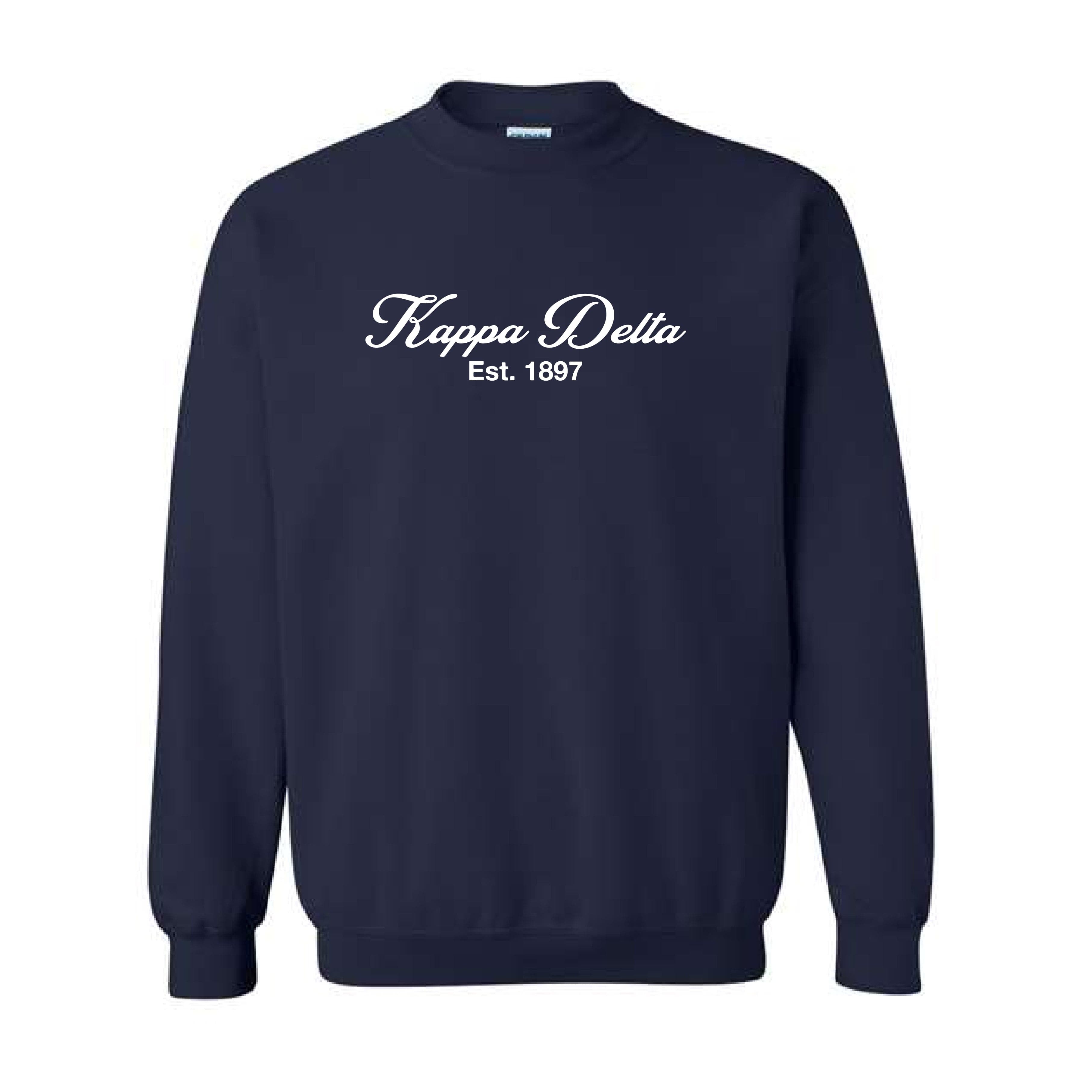 Ali & Ariel Navy Embroidered Crewneck Kappa Delta / Medium