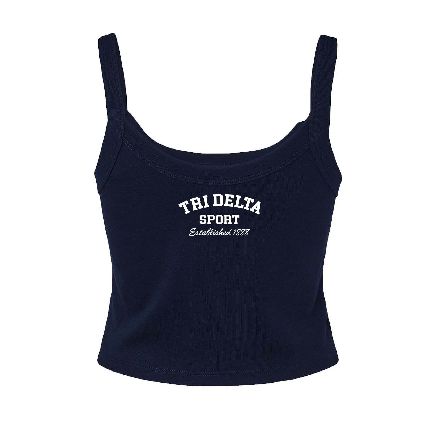 Ali & Ariel Navy Embroidered Tank Top Delta Delta Delta / XS