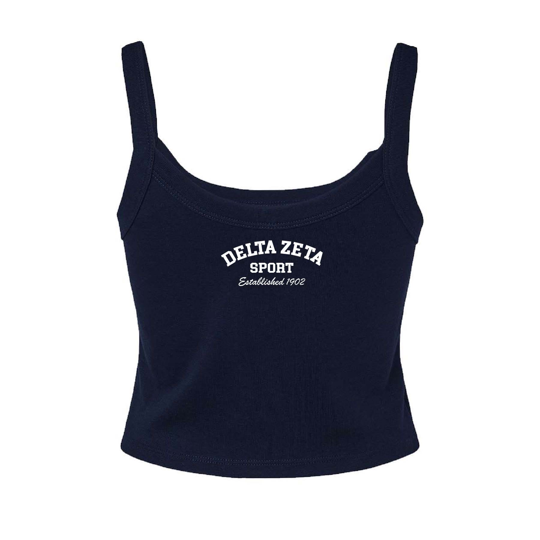 Ali & Ariel Navy Embroidered Tank Top Delta Zeta / XS