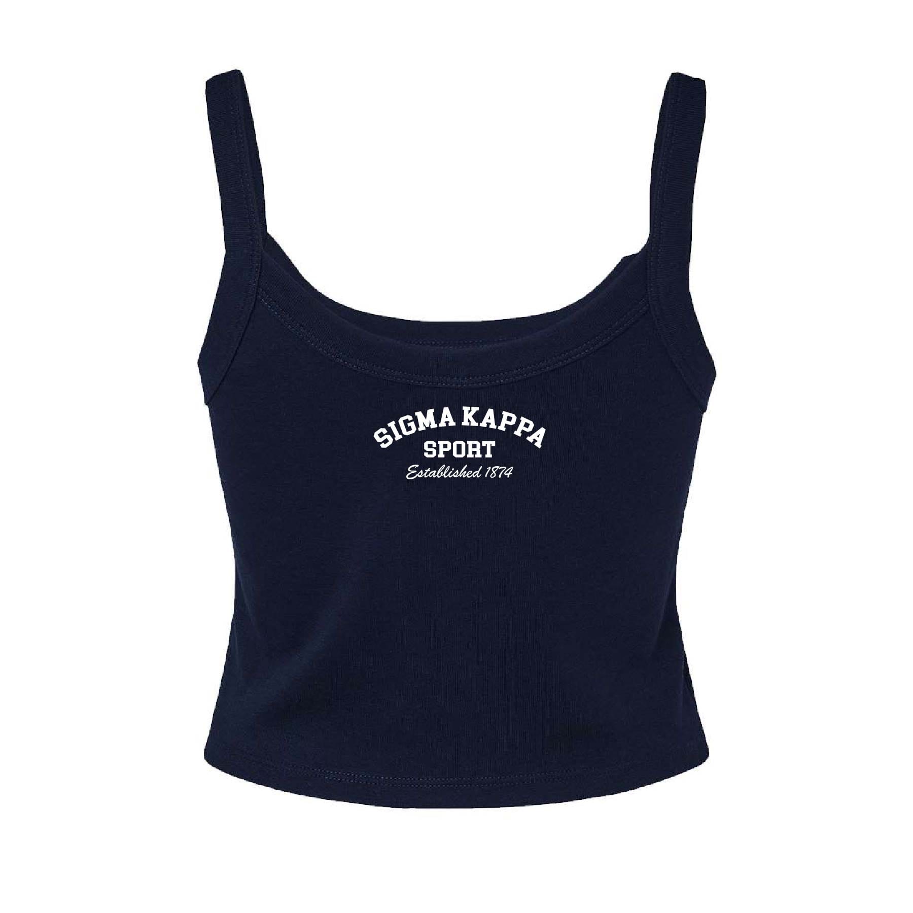 Ali & Ariel Navy Embroidered Tank Top Sigma Kappa / XS