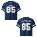Ali & Ariel Navy Football Jersey Alpha Chi Omega / Medium