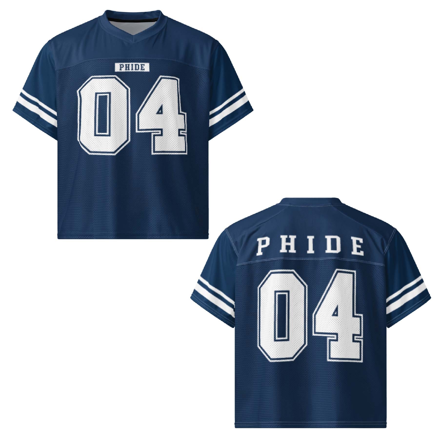 Ali & Ariel Navy Football Jersey Phi Delta Epsilon / Medium