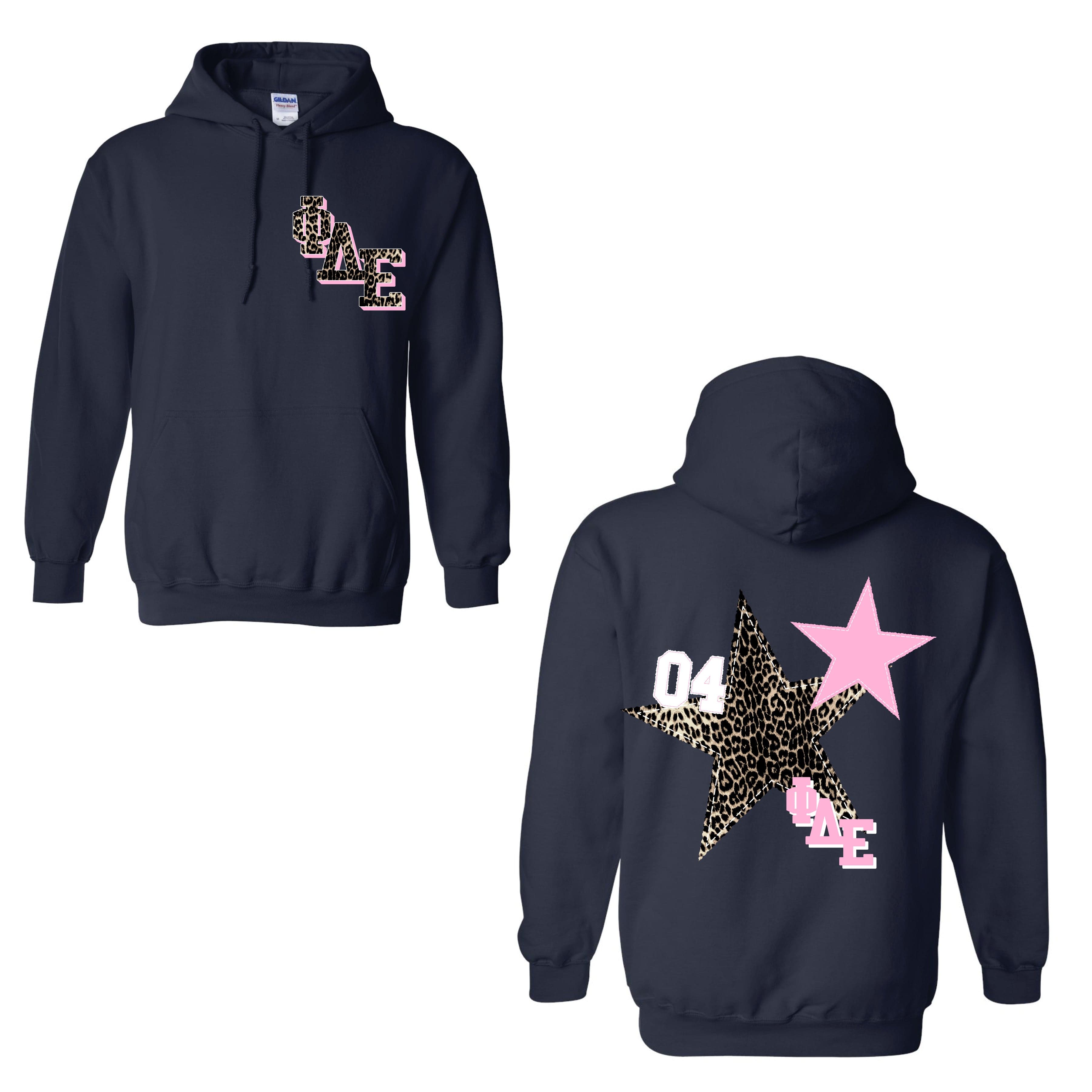Navy Leopard Star Hoodie by Ali & Ariel | Sorority Apparel | Greek