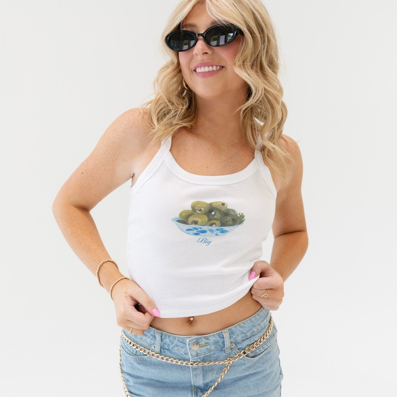 トップス ALIVEN MIG3 SHIRT TANKTOP WITH CUP Olive Fam Tank Top by Ali & Ariel | Sorority Apparel | Greek T-Shirt