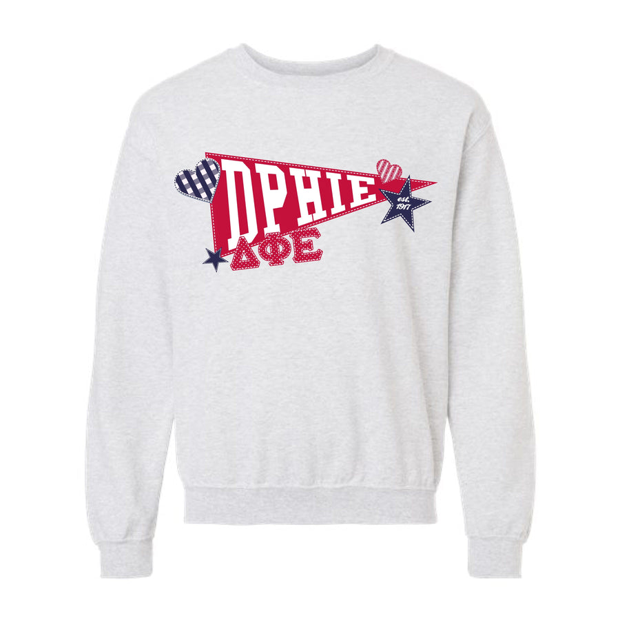 Ali & Ariel Pennant Crewneck Delta Phi Epsilon / Medium