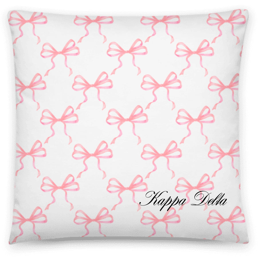 Ali & Ariel Pink Bow Pillow