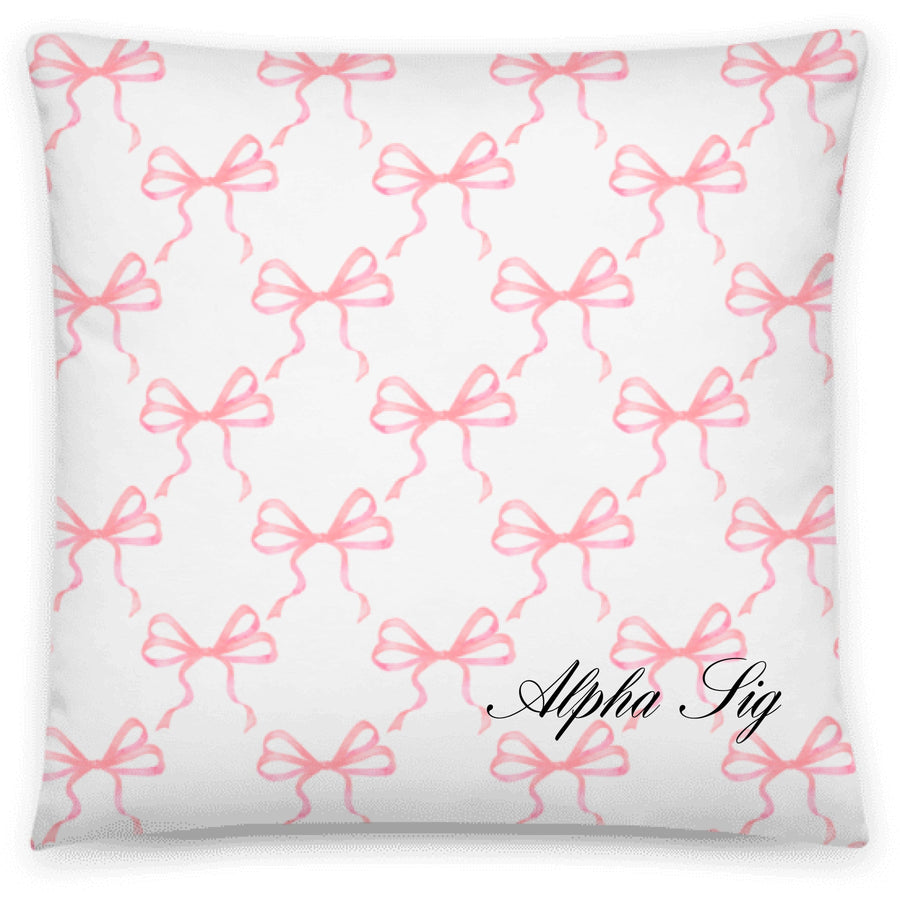 Ali & Ariel Pink Bow Pillow