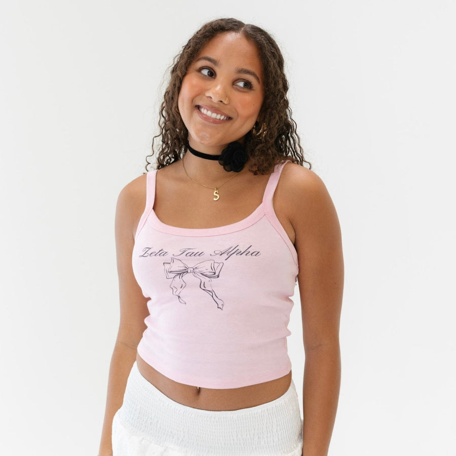 Ali & Ariel Pink Bow Tank Top