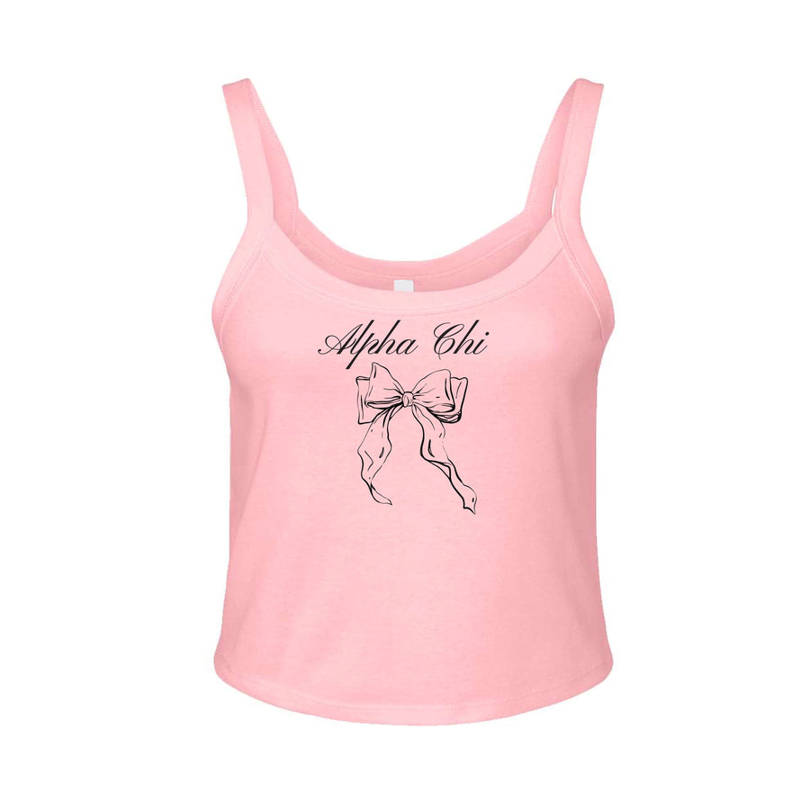 Ali & Ariel Pink Bow Tank Top Alpha Chi Omega / XS