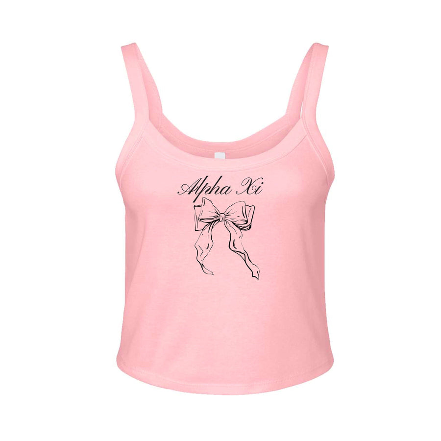 Ali & Ariel Pink Bow Tank Top Alpha Xi Delta / XS