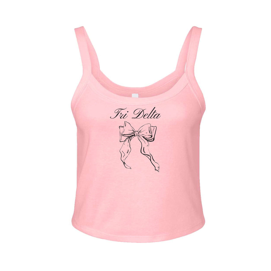 Ali & Ariel Pink Bow Tank Top Delta Delta Delta / XS