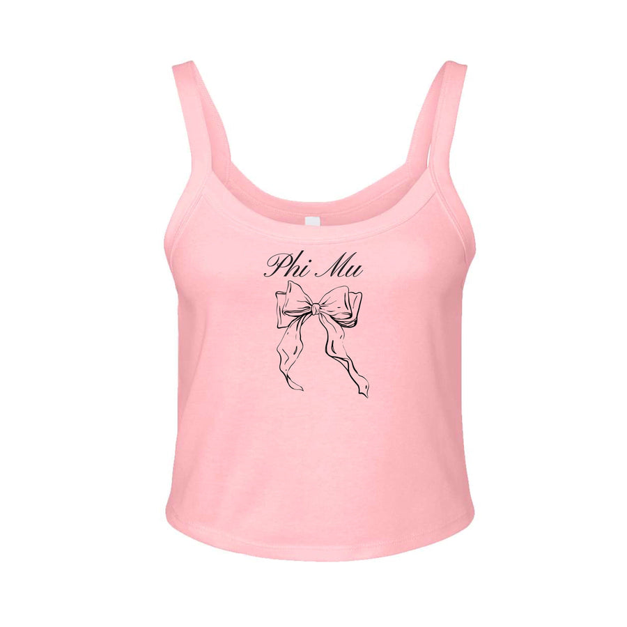 Ali & Ariel Pink Bow Tank Top Phi Mu / XS