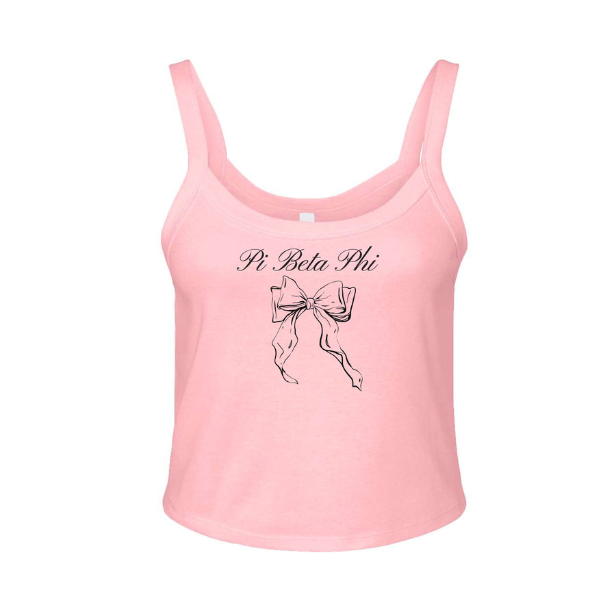 Ali & Ariel Pink Bow Tank Top Pi Beta Phi / XS