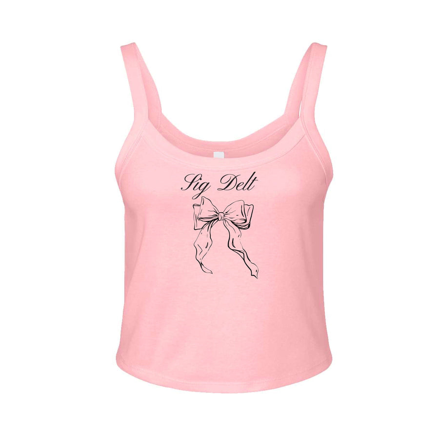 Ali & Ariel Pink Bow Tank Top Sigma Delta Tau / XS