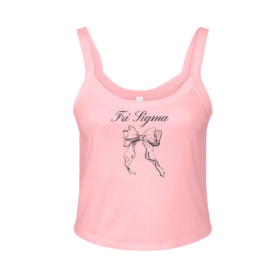 Ali & Ariel Pink Bow Tank Top Sigma Sigma Sigma / XS