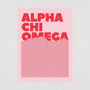 Ali & Ariel Pink Clouds Art Print Alpha Chi Omega / 12x16