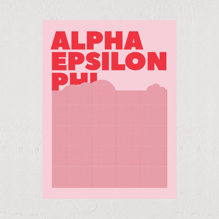 Ali & Ariel Pink Clouds Art Print Alpha Epsilon Phi / 12x16