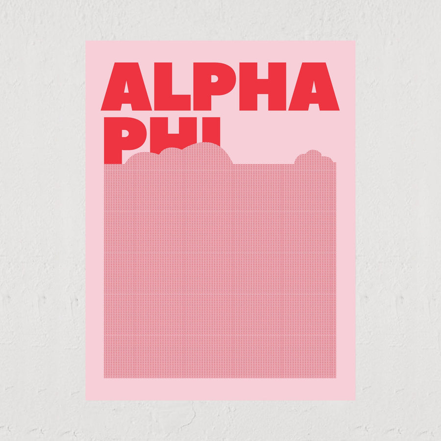 Ali & Ariel Pink Clouds Art Print Alpha Phi / 12x16