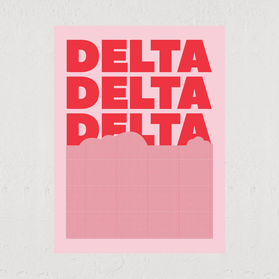 Ali & Ariel Pink Clouds Art Print Delta Delta Delta / 12x16