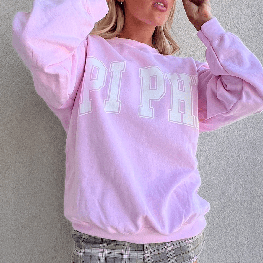 Ali & Ariel Pink Collegiate Crewneck