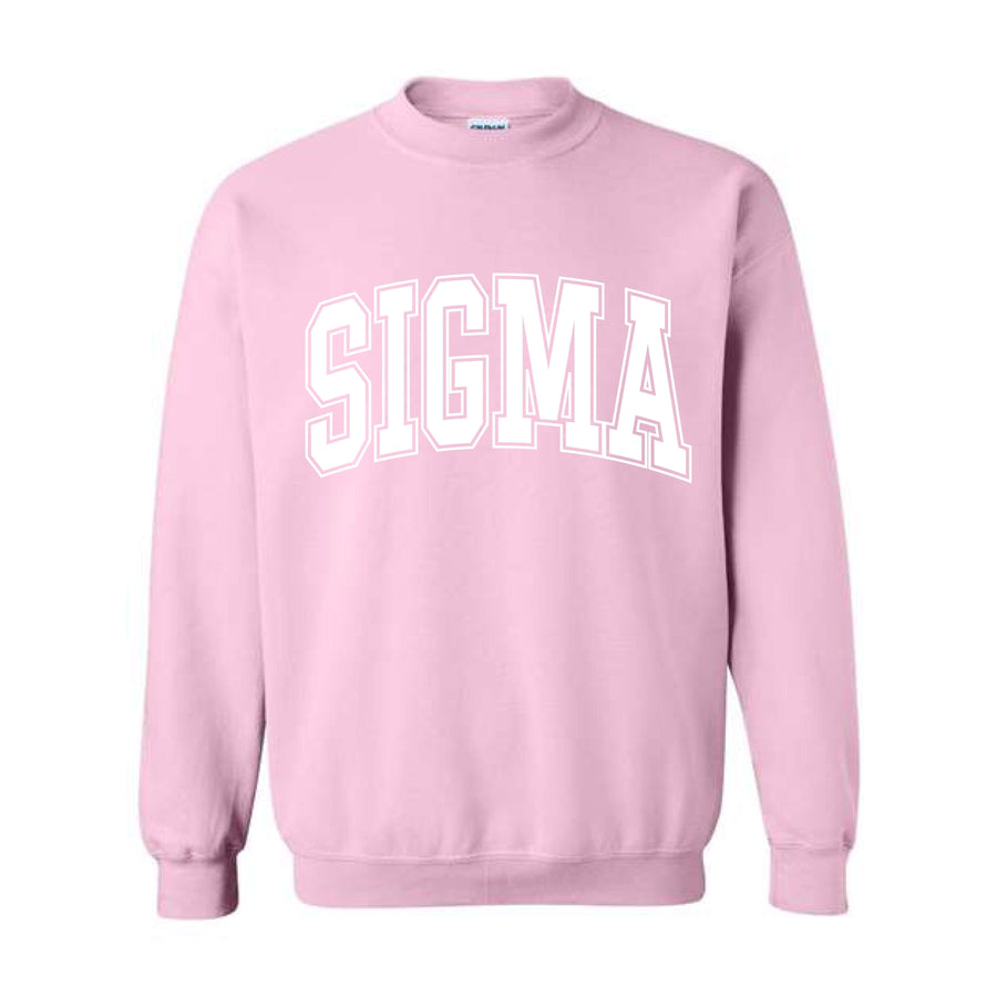 Ali & Ariel Pink Collegiate Crewneck Sigma Sigma Sigma / Medium