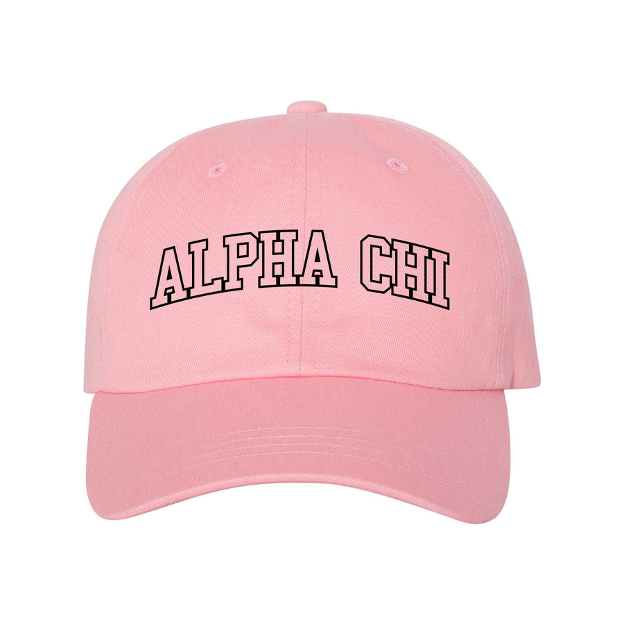 Ali & Ariel Pink Collegiate Dad Hat Alpha Chi Omega