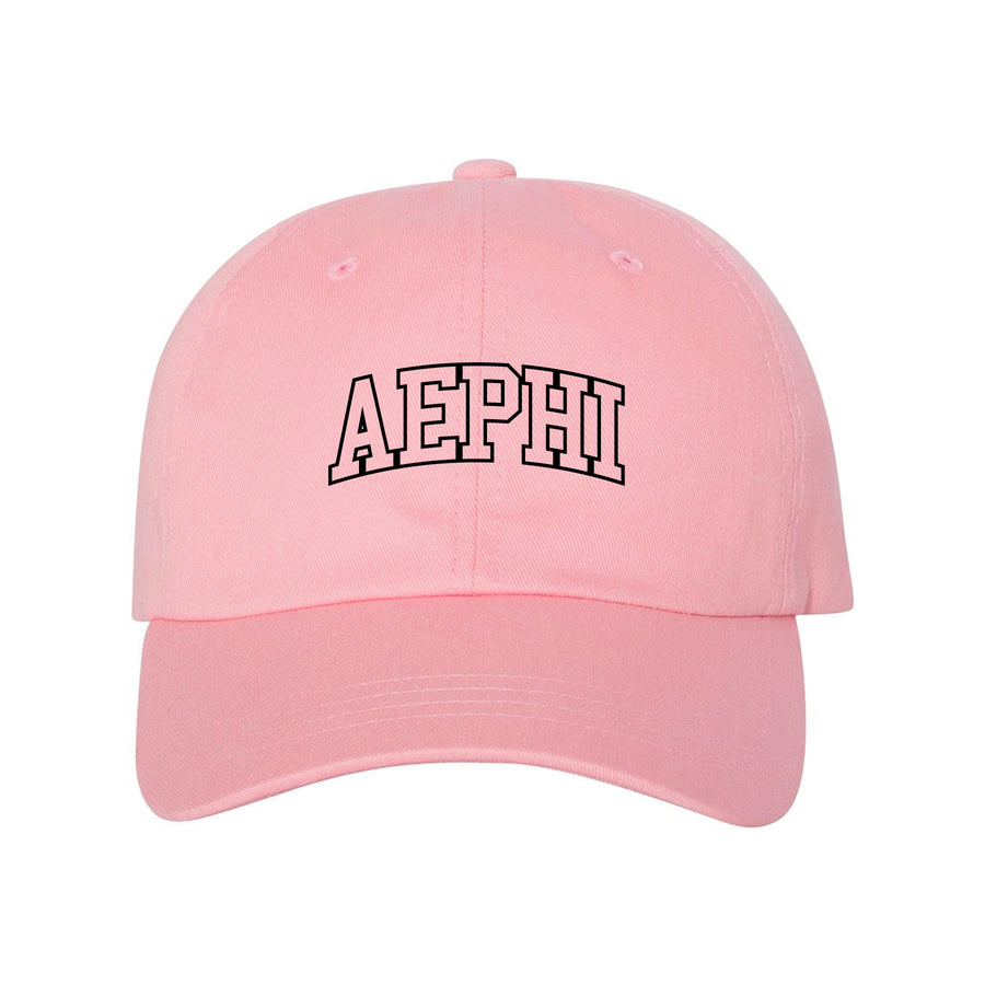 Ali & Ariel Pink Collegiate Dad Hat Alpha Epsilon Phi