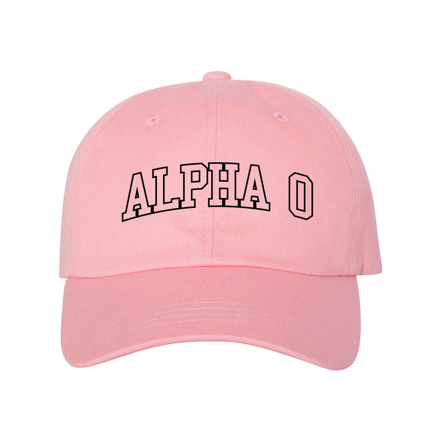 Ali & Ariel Pink Collegiate Dad Hat Alpha Omicron Pi