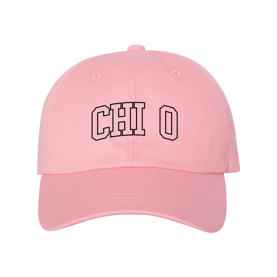 Ali & Ariel Pink Collegiate Dad Hat Chi Omega